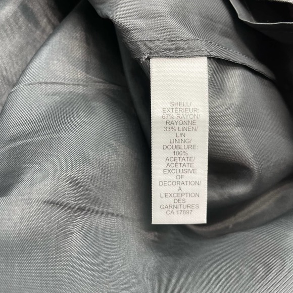 BANANA REPUBLIC Linen Blend Printed Bobbie Shift Dress Sz 0 Mad Men Collection - Picture 9 of 9